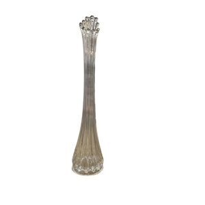 Vintage MCM 16.5" Clear Glass Swung‎ Vase